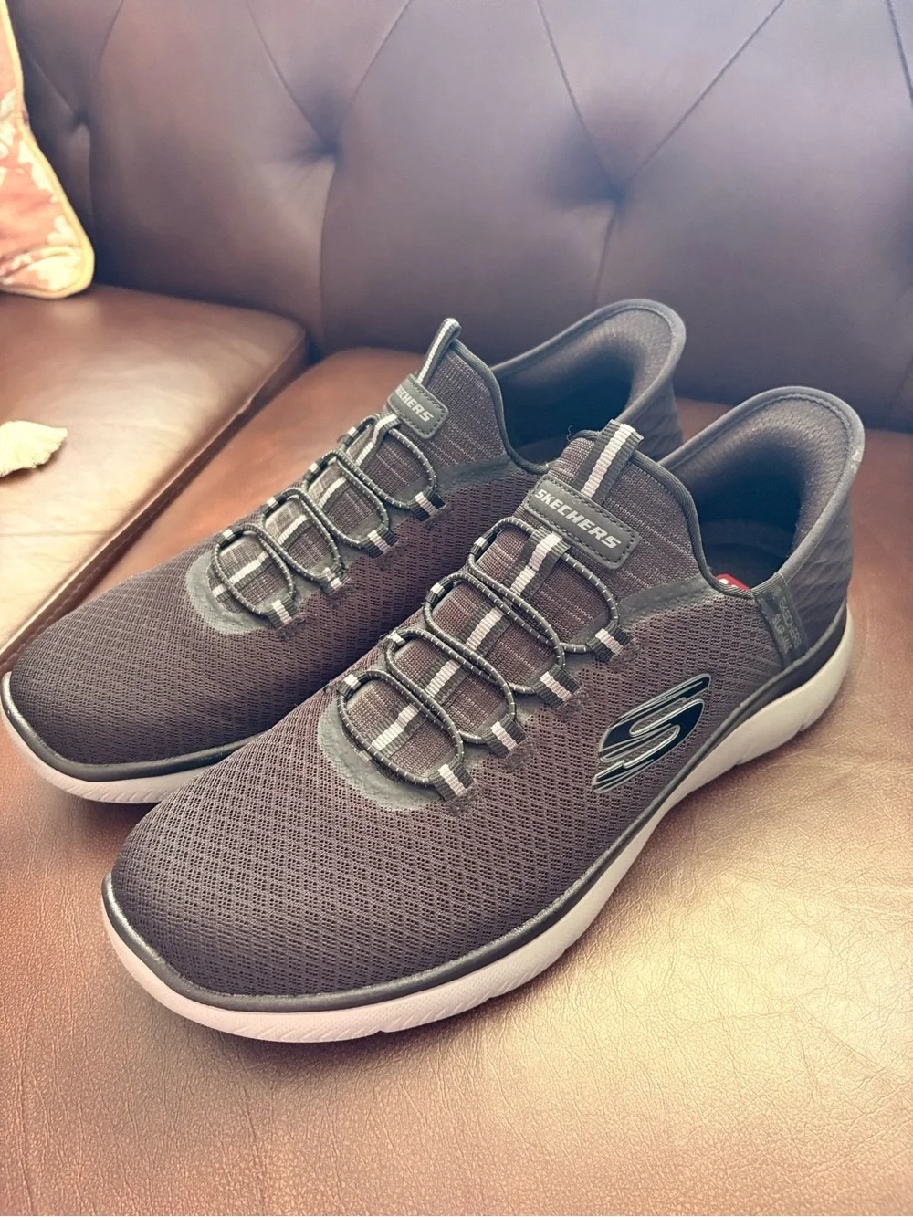 Skechers Men’s Charcoal Slip-On Athletic Sneakers